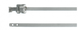Kabelbinder mit Faltverschluss, lösbar, Edelstahl, (L x B) 230 x 10.26 mm, Bündel-Ø 25 bis 60 mm, schwarz, -80 bis 538 °C