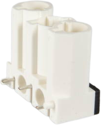 Stecker, 3-polig, Leiterplattenmontage, Lötanschluss, 2,5 mm², weiß, AC 166 GSTLH/ 3 WS