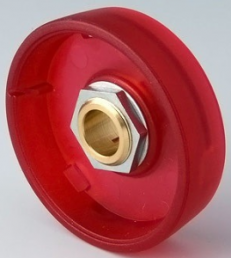 Drehknopf, 8 mm, Polycarbonat, rot, Ø 41 mm, H 14 mm, B8241083