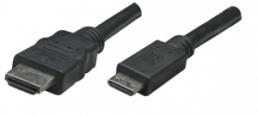 HDMI Kabel High Speed mit Ethernet und Mini HDMI Schwarz 1,8 m