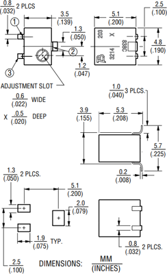 3214X-1-102E Bourns Electronics GmbH Trimmpotentiometer Bild 2