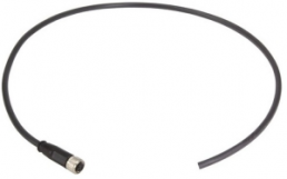 Sensor-Aktor Kabel, M8-Kabeldose, gerade auf offenes Ende, 3-polig, 0.5 m, PUR, schwarz, 21348100388005