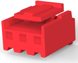 Steckergehäuse, 3-polig, RM 3.96 mm, gerade, rot, 4-1123722-3