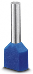 Isolierte Doppel-Aderendhülse, 2,5 mm², 24.5 mm/16 mm lang, DIN 46228/4, blau, 1200281