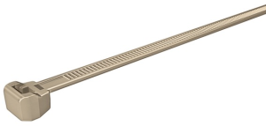 Kabelbinder innenverzahnt, Polyetheretherketon, (L x B) 220 x 4.7 mm, Bündel-Ø 8 bis 56 mm, beige, -55 bis 240 °C