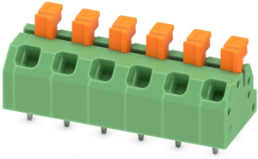 Leiterplattenklemme, 6-polig, RM 5 mm, 0,2-0,75 mm², 13.5 A, Federklemmanschluss, grün, 1864477