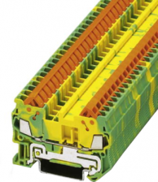 Schutzleiter-Reihenklemme, Schnellanschluss, 0,5-2,5 mm², 2-polig, 8 kV, gelb/grün, 3206432