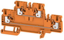 Mehrstock-Reihenklemme, Push-in-Anschluss, 0,5-2,5 mm², 24 A, 8 kV, orange, 1547630000