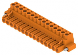 Stiftleiste, 15-polig, RM 5.08 mm, gerade, orange, 1944220000