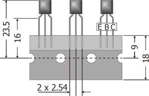 Bipolartransistor, NPN, 500 mA, 80 V, THT, TO-92, MPSA06