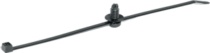 Kabelbinder mit Steckfuß, Polyamid, (L x B) 202 x 4.6 mm, Bündel-Ø 4 bis 45 mm, schwarz, -40 bis 125 °C