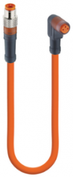 Sensor-Aktor Kabel, M8-Kabelstecker, gerade auf M8-Kabeldose, gerade, 3-polig, 1.5 m, PVC, orange, 4 A, 3855