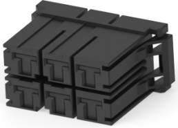 Buchsenleiste, 6-polig, RM 10.16 mm, gerade, schwarz, 3-917807-3