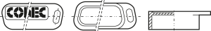 Abdeckkappe für D-Sub Gehäusegröße 2 (DA), 15-polig, 160X10419X