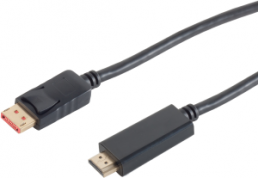 DisplayPort Kabel 1.4, DisplayPort Stecker auf HDMI Stecker Typ A, schwarz, 7,5 m