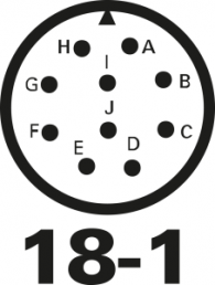 Stecker-Kontakteinsatz, 10-polig, Lötkelch, gerade, 97-18-1P(431)