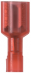 Isolierte Flachsteckhülse, 2,8 x 0,5 mm, 0,5 bis 1,0 mm², AWG 22 bis 18, Messing, verzinnt, rot, DNF18-111FIB-M