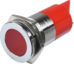 LED-Signalleuchte, 24 V (AC), 24 V (DC), rot, 70 mcd, Einbau-Ø 22 mm, RM 1.25 mm, LED Anzahl: 1