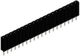 Buchsenleiste, 20-polig, RM 2.54 mm, gerade, schwarz, 10025454