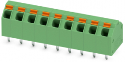 Leiterplattenklemme, 9-polig, RM 5.08 mm, 0,2-1,5 mm², 9 A, Federklemmanschluss, grün, 1751231