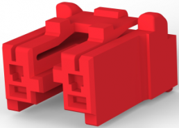 Steckergehäuse, 2-polig, RM 7.92 mm, gerade, rot, 1-1747050-2