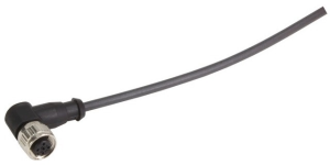 Sensor-Aktor Kabel, M12-Kabeldose, abgewinkelt auf offenes Ende, 3-polig, 2 m, PUR, schwarz, 21348700390020