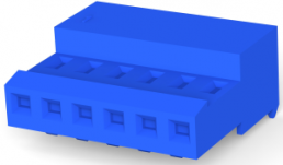Buchsengehäuse, 6-polig, RM 2.54 mm, abgewinkelt, blau, 3-640442-6