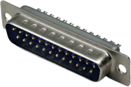 D-Sub Stecker, 25-polig, Standard, gerade, Lötanschluss, 10120002
