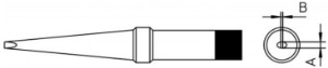 Lötspitze, Meißelform, Ø 6.9 mm, (D x L x B) 1.2 x 42 x 3.2 mm, 425 °C, PT M8
