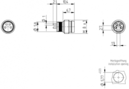 Stecker, M8, 4-polig, Leiterplattenanschluss, Snap-in/Schraubverriegelung, gerade, 14508