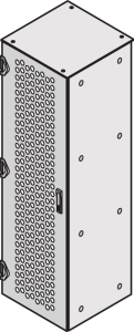 Perforierte Stahltür, Varistar, IP 20, 3-Punkt-Verriegelung, RAL7035, 1400H 600B