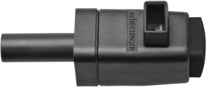 Schnell-Druckklemme, schwarz, 300 V, 16 A, 4 mm Stecker, vernickelt, SDK 799 / SW