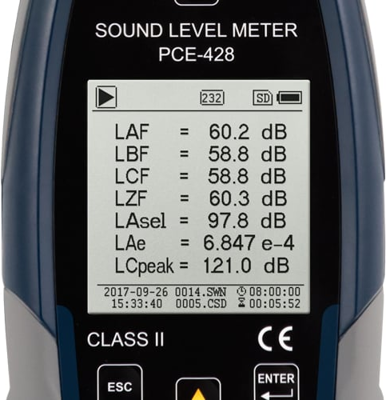 PCE-428-EKIT PCE Instruments Luxmeter, Schallpegelmesser, Magnetfeldtester Bild 3
