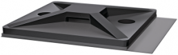 Befestigungssockel, Nylon, schwarz, selbstklebend, (L x B x H) 28 x 28 x 4.7 mm