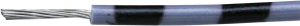 PVC-Schaltlitze, hochflexibel, LiYv, 0,14 mm², AWG 26, grau/schwarz, Außen-Ø 1,1 mm