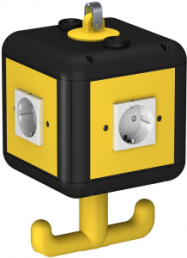 Stromstation, 4-fach, schwarz/gelb, 6109802