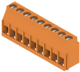 Leiterplattenklemme, 9-polig, RM 5.08 mm, 0,08-6,0 mm², 20 A, Zugbügel, orange, 1001900000