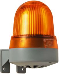 LED-Blitz-Sirene, Ø 89 mm, 92 dB, 2300 Hz, gelb, 24 V AC/DC, 423 310 75