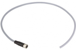 Sensor-Aktor Kabel, M8-Kabeldose, gerade auf offenes Ende, 3-polig, 0.5 m, PVC, grau, 21348100380005