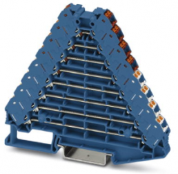Rangierverteiler, Push-in-Anschluss, 0,14-2,5 mm², 2-polig, 8 A, 4 kV, blau, 3270135