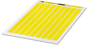 Polyester Etikett, (L x B) 18 x 8 mm, gelb, DIN-A4-Bogen mit 288 Stk