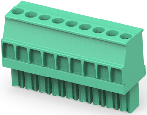 Leiterplattenklemme, 9-polig, RM 3.5 mm, 0,05-2 mm², 11 A, Käfigklemme, grün, 1986370-9