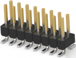 Stiftleiste, 16-polig, RM 2.54 mm, gerade, schwarz, 1241050-8