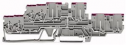 4-Leiter/4-Pin-Doppelstockklemme, Federklemmanschluss, 0,08-2,5 mm², 1-polig, 16 A, 6 kV, grau, 870-138