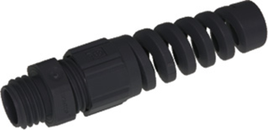 Kabelverschraubung mit Knickschutz, M12, 15 mm, Klemmbereich 3 bis 7 mm, IP68, schwarz, 53111700
