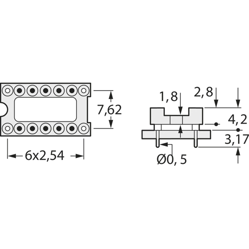 023-1-004-3-B1STF-XT0 MPE-GARRY Halbleiterfassungen, Halterungen Bild 3