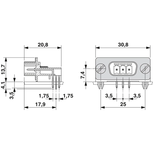 1689336 Phoenix Contact D-Sub Steckverbinder Bild 2