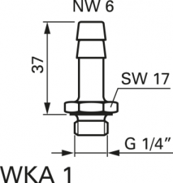 Schlauchtülle, WKA 1, Schlauchtülle, 37 mm