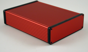 Aluminium Gehäuse, (L x B x H) 220 x 165 x 52 mm, rot, IP54, 1455T2201RD