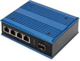 4 Port Gigabit Ethernet Netzwerk Switch,Industrial, Unmanaged, 1 SFP Uplink